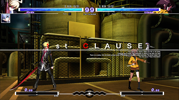 Game settings - Under Night In-Birth Exe:Late[st]