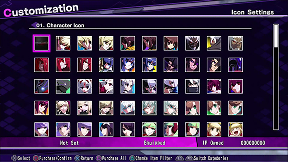 Game settings - Under Night In-Birth Exe:Late[st]